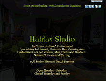 Tablet Screenshot of hairfaxstudio.com